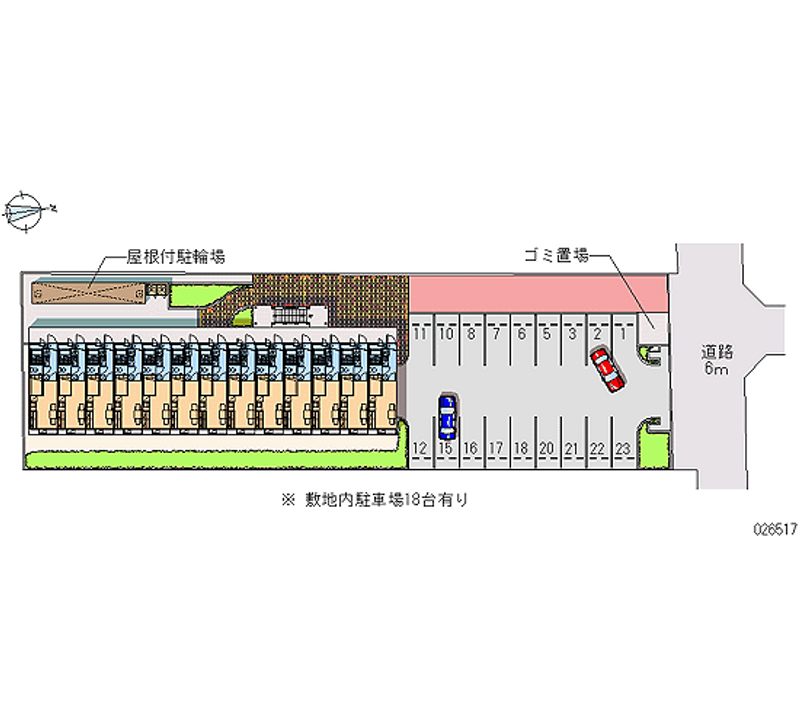 レオパレスノーサイド平田 月極駐車場