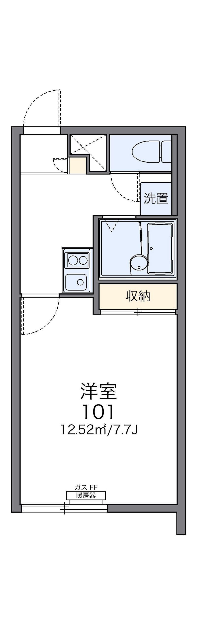 レオパレスライズ３２３ 間取図