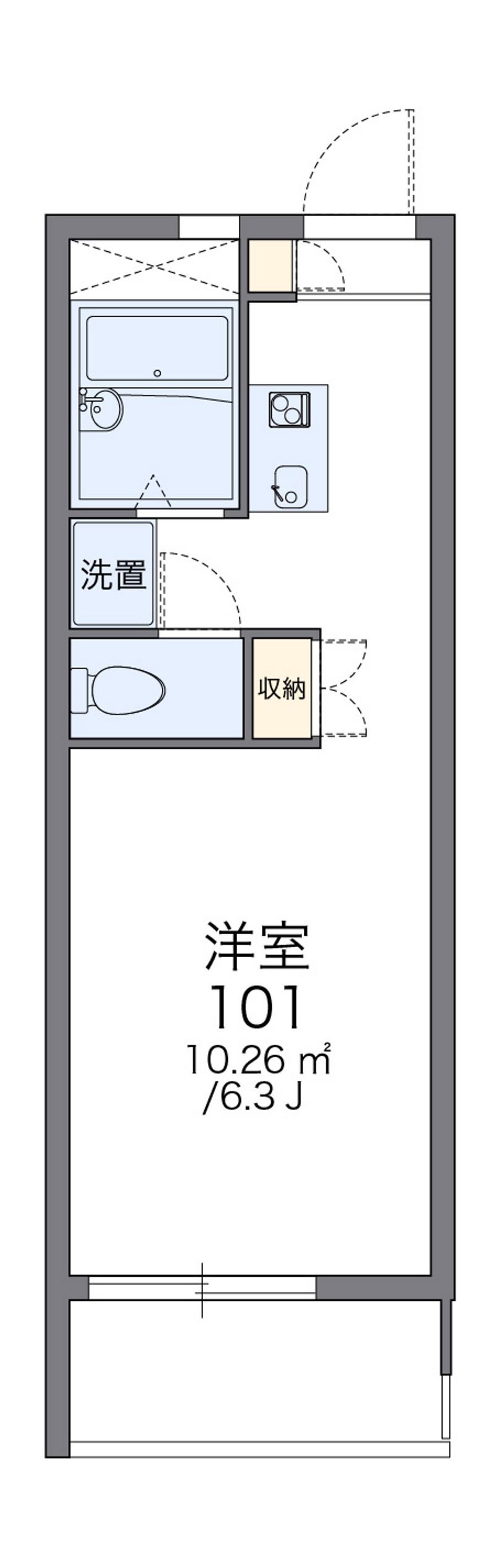 レオパレスグリーンハイツＢ 間取図