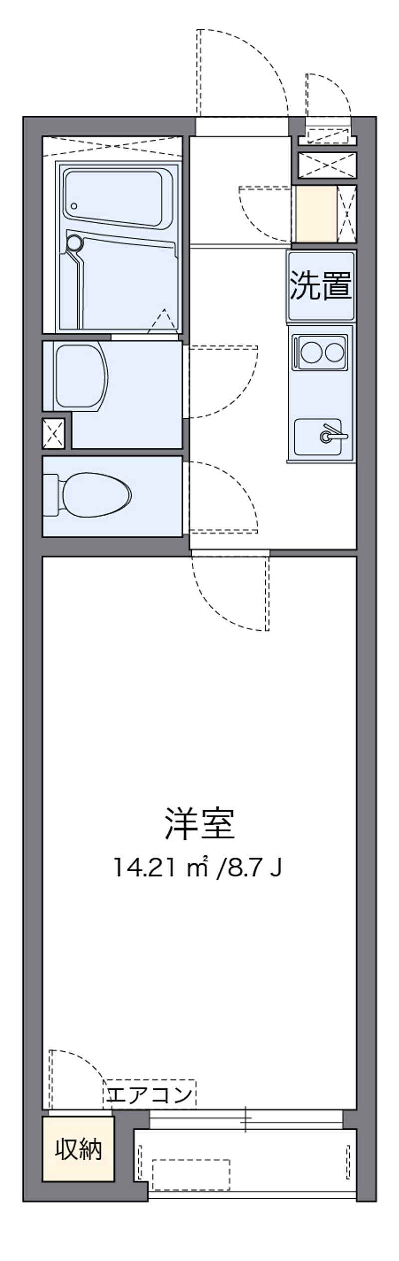 クレイノハイブリッヂⅡ 間取図