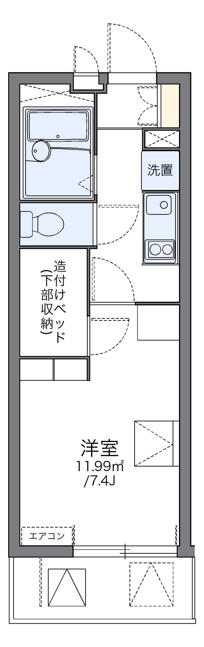 レオパレスラピスラズリ高井田 間取り