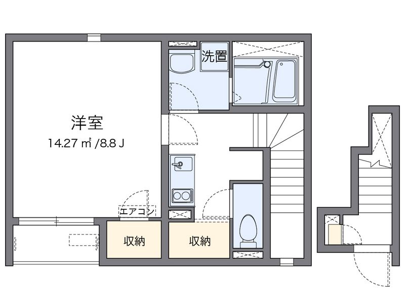 クレイノ八幡 間取図