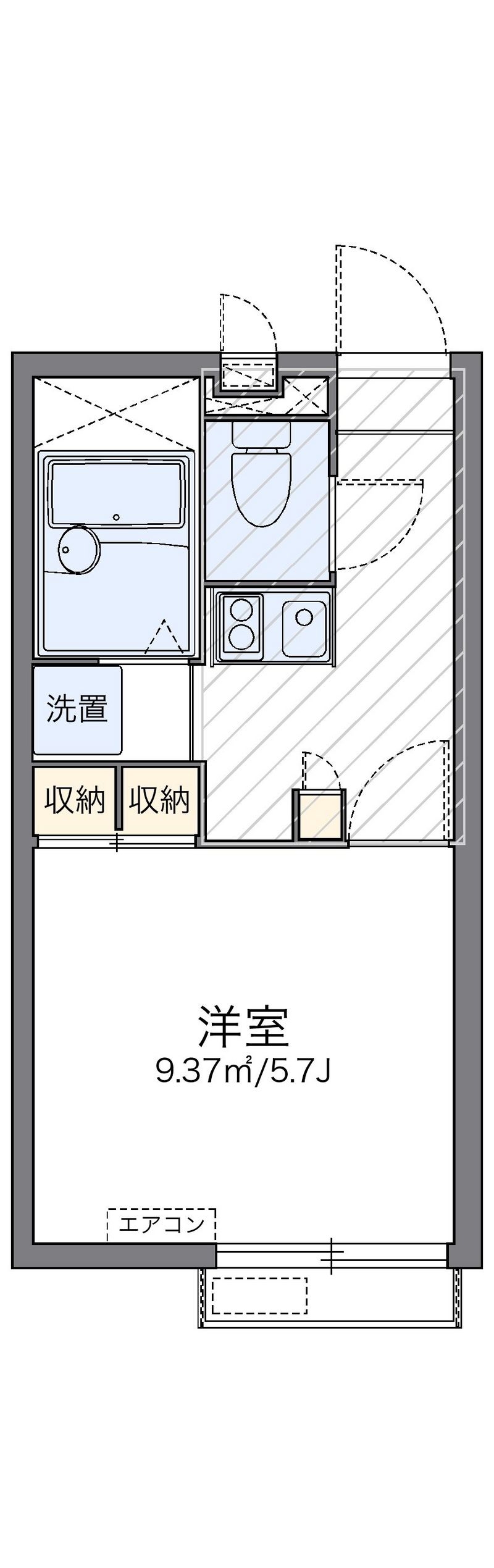 レオパレス時Ⅱ 間取図