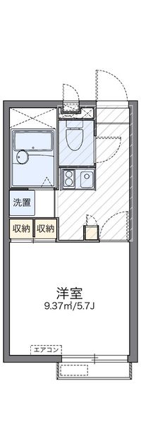 レオパレス時Ⅱ 間取り図