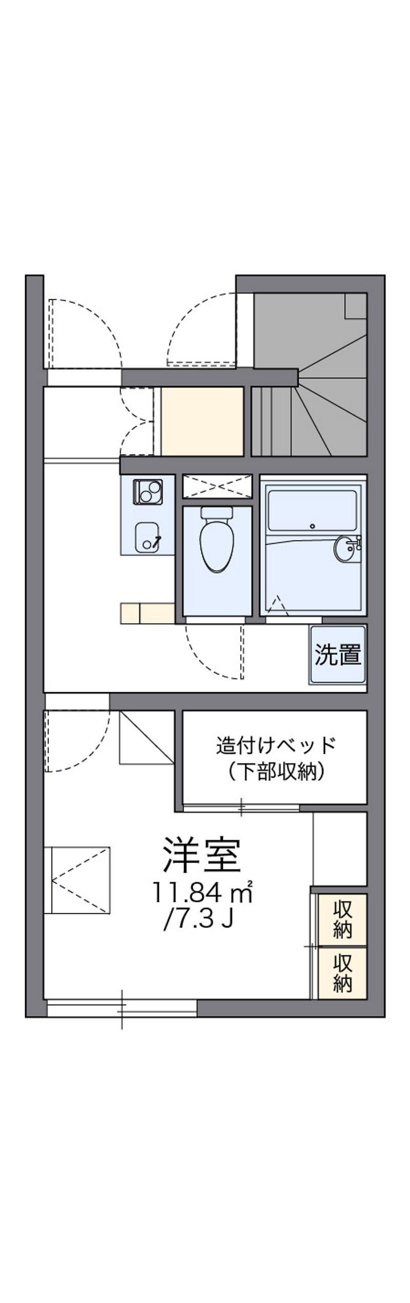 レオパレスブルーメ 間取図