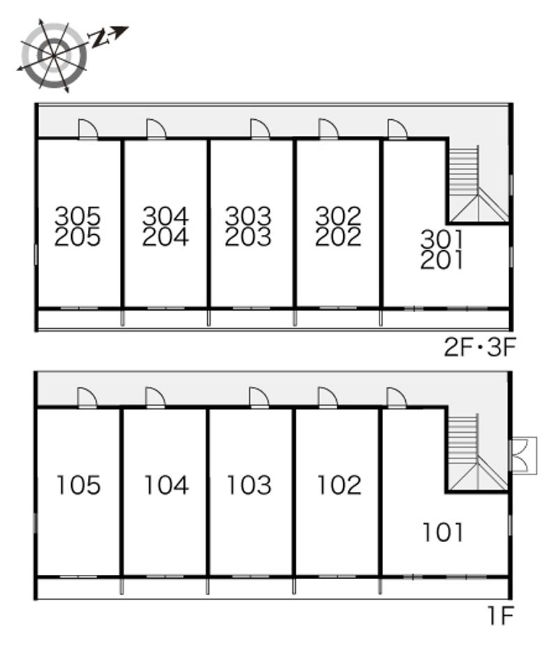 レオパレス水落 間取配置図