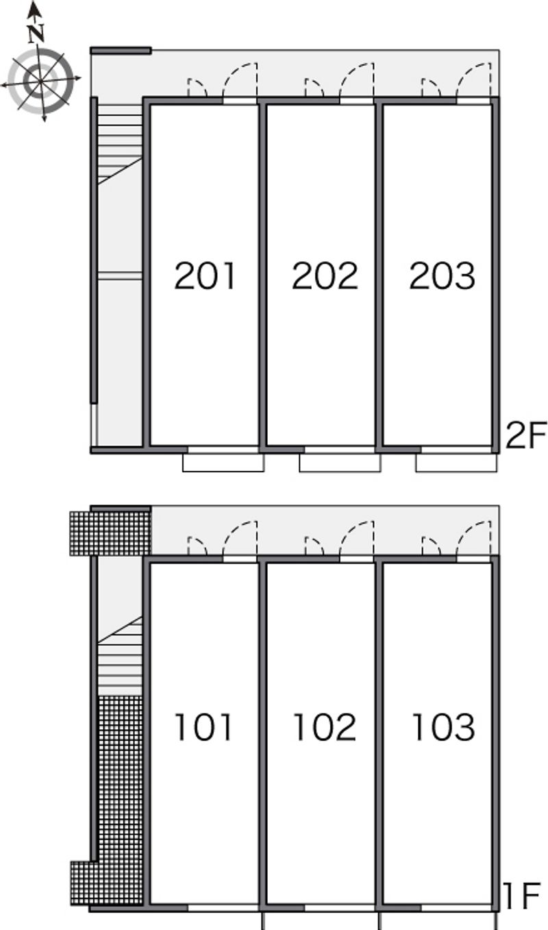 レオパレス関屋 間取配置図