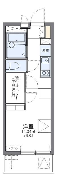 レオパレスウイング元城Ｂ 間取り図