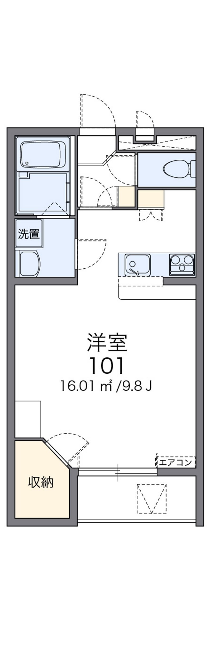 レオパレスミルリーフ 間取図