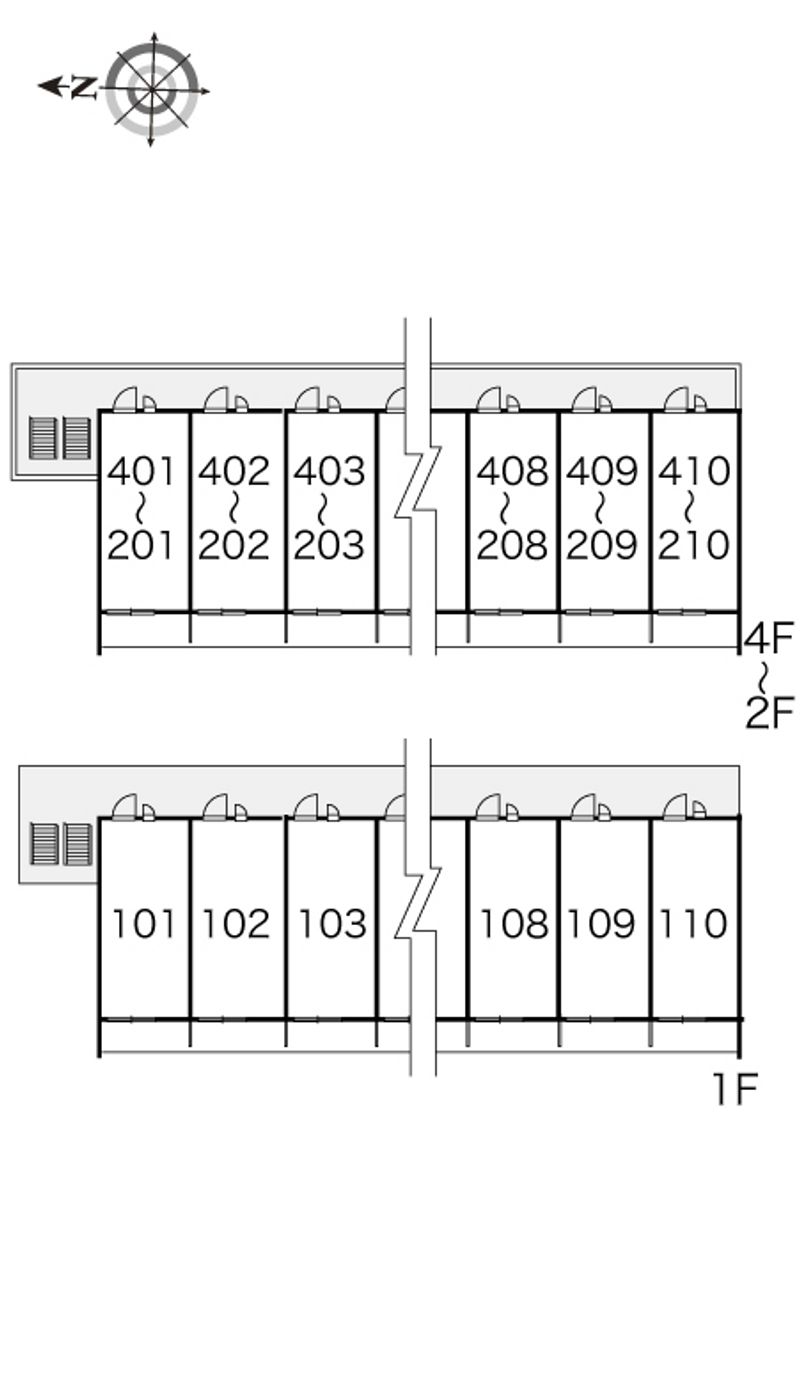 レオパレス太子堂 間取配置図