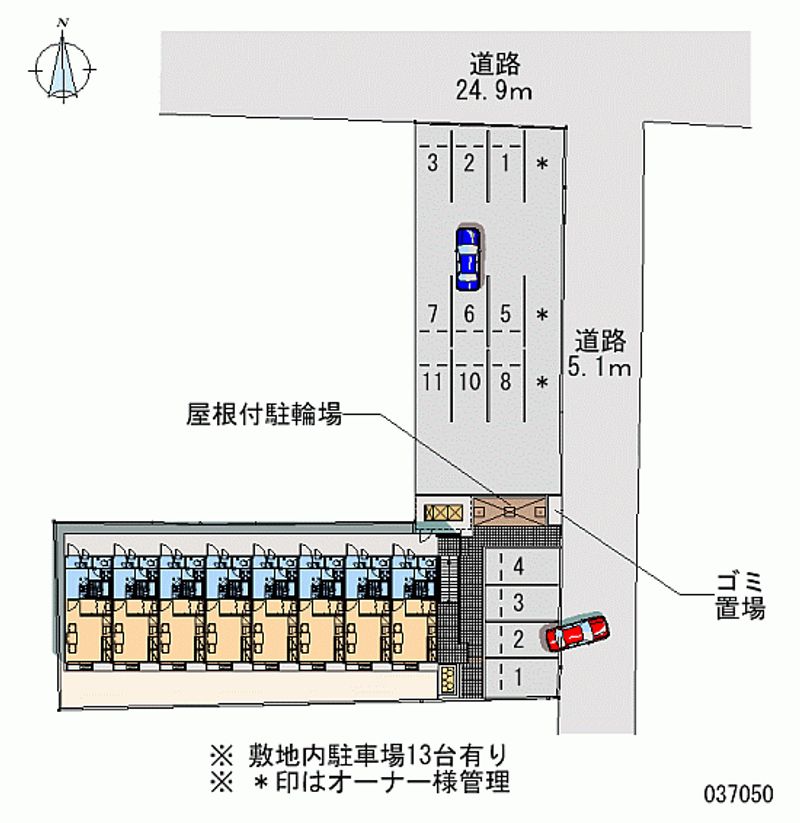 レオパレス船尾 月極駐車場