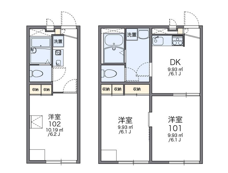 レオパレスシーサイド明石 間取図