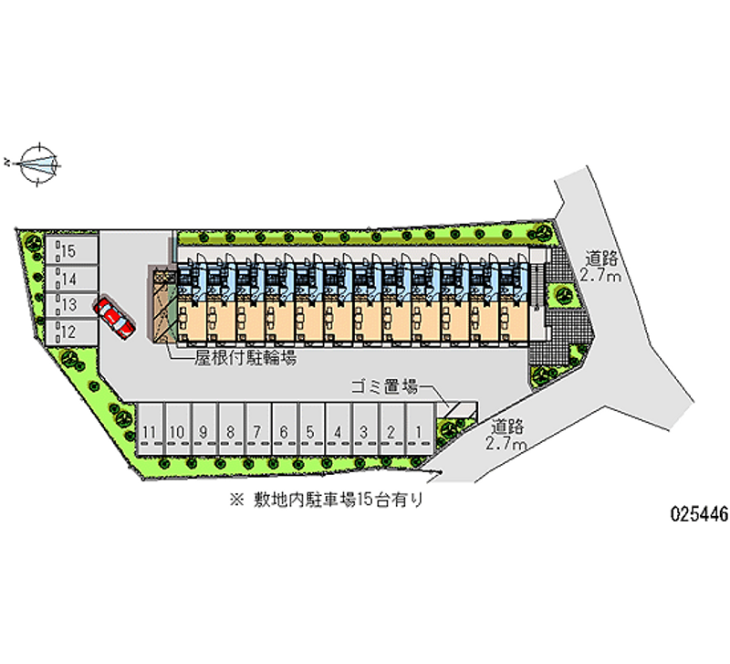 レオパレスヤマサＨＯＵＳＥ２４ 月極駐車場