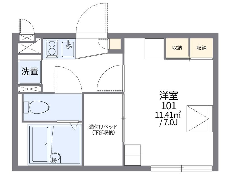 レオパレスタウンコートⅡ 間取図
