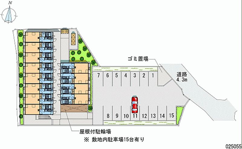 レオパレスピュアホワイト 月極駐車場