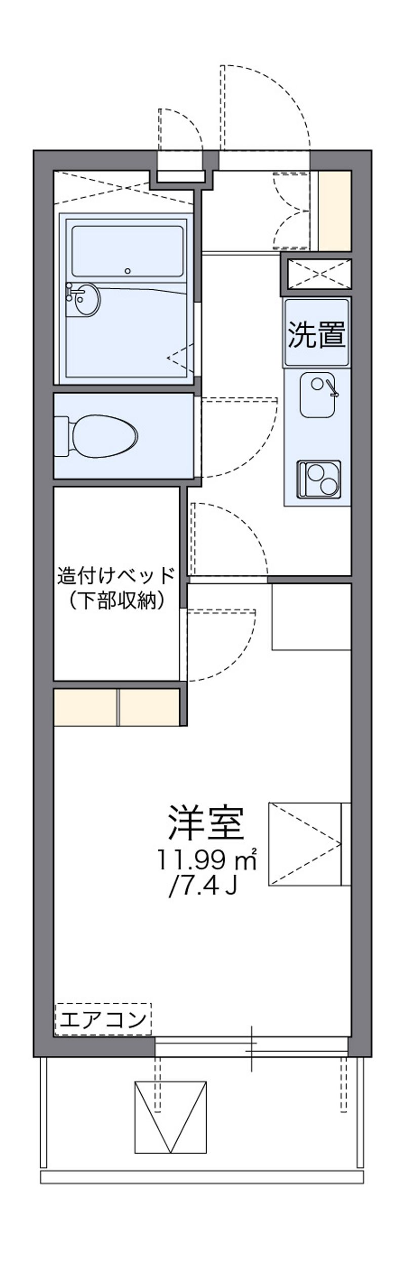 レオパレス稲毛海岸 間取図