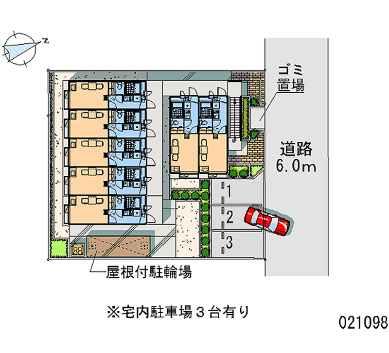 レオパレスバイオレット 月極駐車場