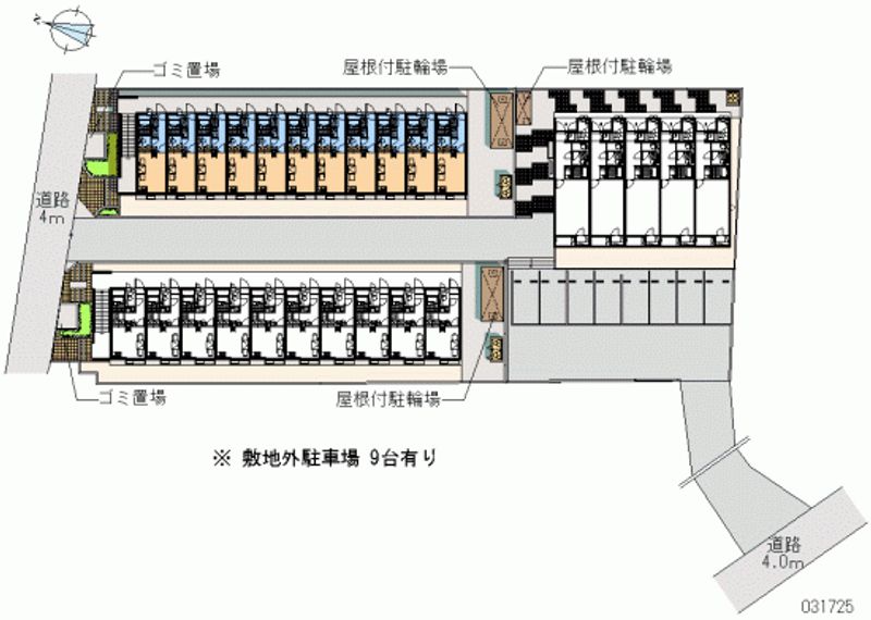 レオパレスメルベーユ 月極駐車場