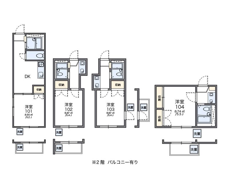 レオパレス野方第１６ 間取図