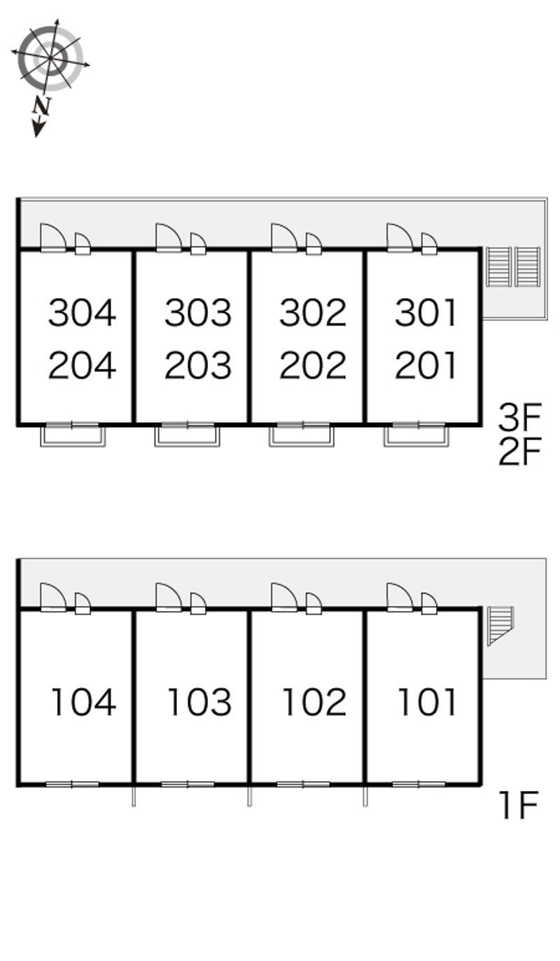 レオパレスエムワン 間取配置図