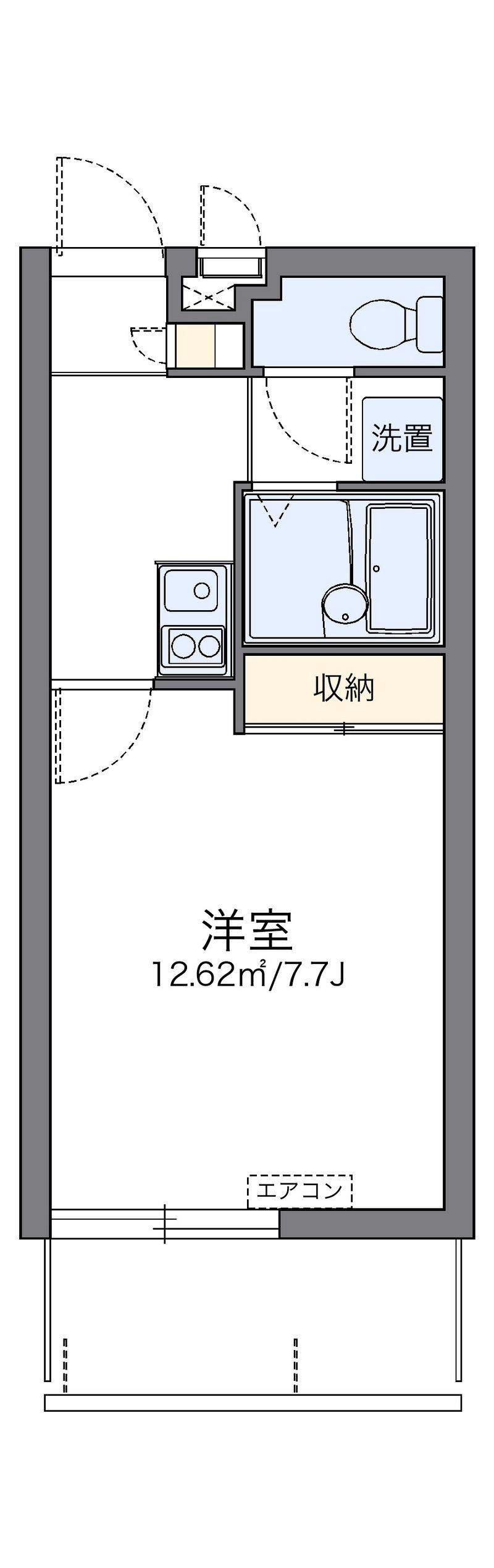 レオパレスヘリテージ新都心 間取図
