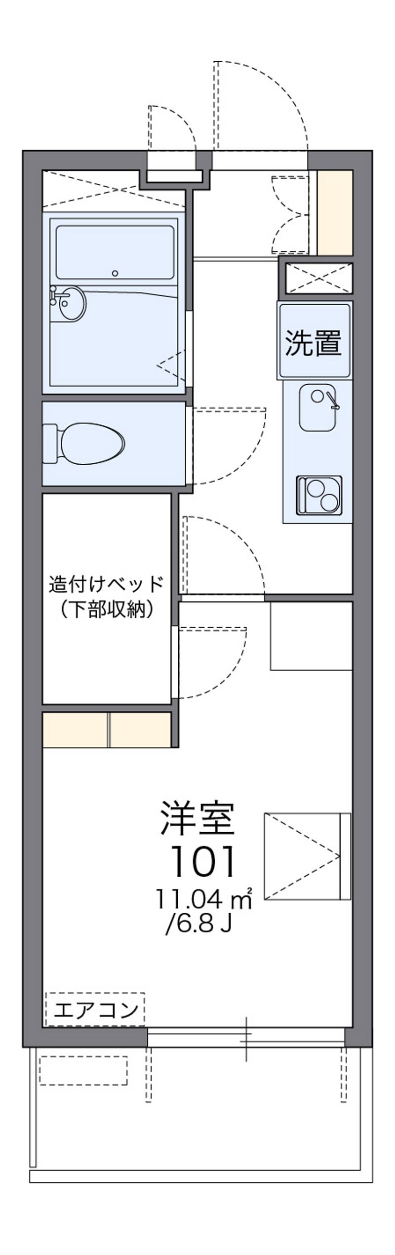 レオパレスセジュール高槻 間取図