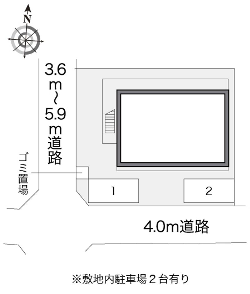 レオパレスサクラヤマ・ホームズ５ 配置図