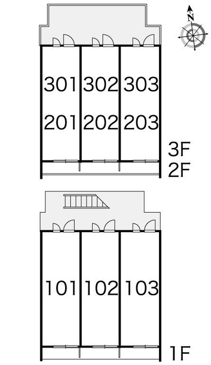 レオパレスシティーＤ 間取り配置図