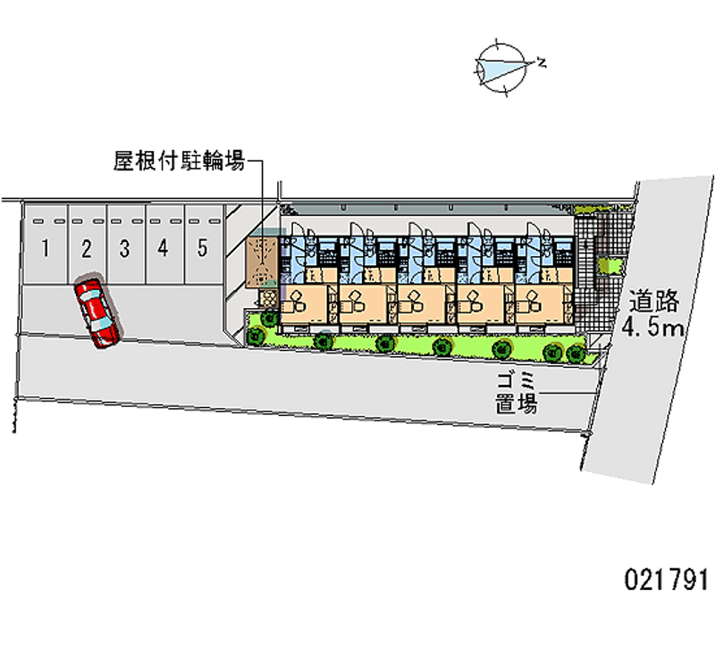 レオパレスメルベーユ 月極駐車場