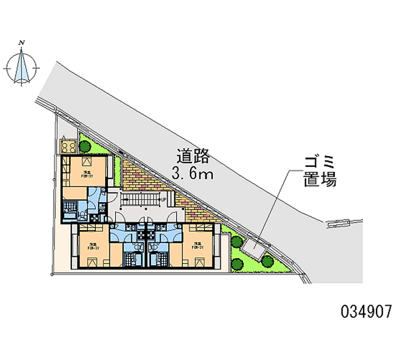 レオパレスドミールブラシェ 区画図