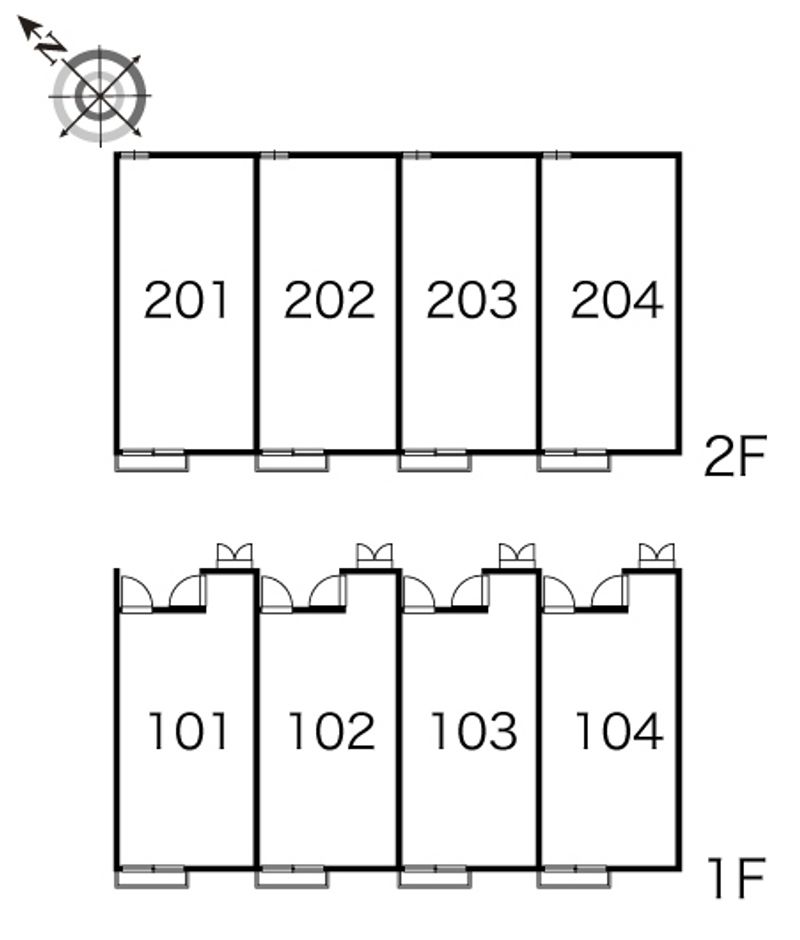 レオパレスタツキ 間取り配置図