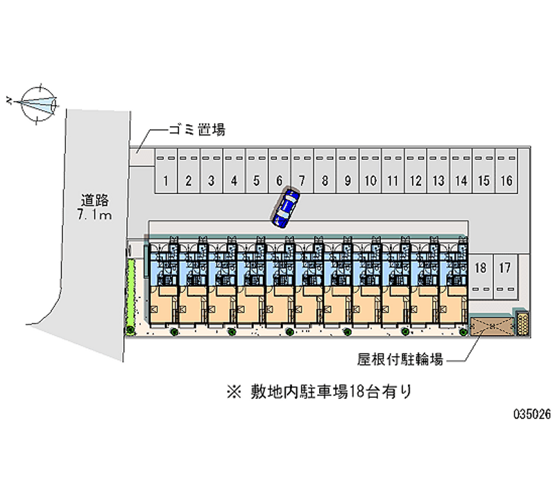 レオパレスパイシーズ 月極駐車場