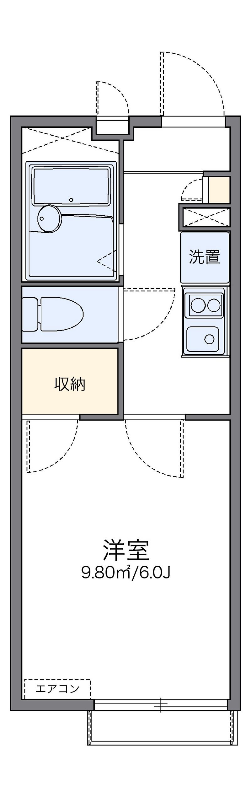 レオパレスファヴォーレ 間取図