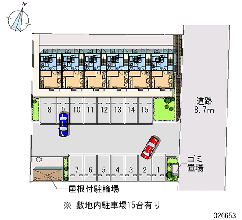 レオパレスエトワールＢ 月極駐車場