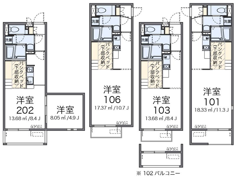ミランダメルベーユ 間取図