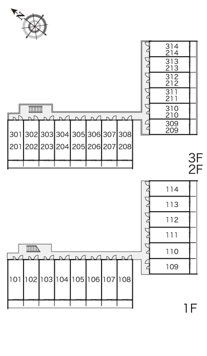 レオパレス彩Ⅱ 間取配置図