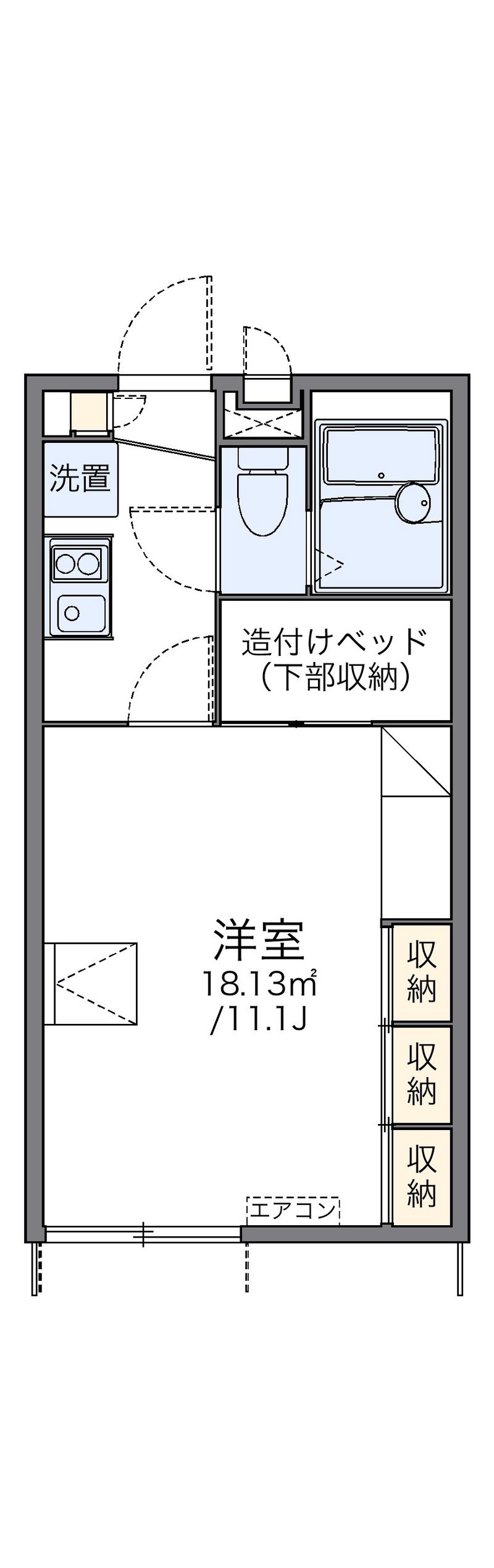 レオパレスマルベリーランチＢ 間取図