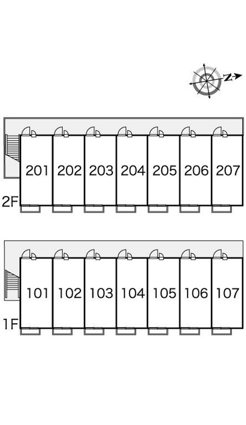 レオパレスヒメル名取 間取配置図