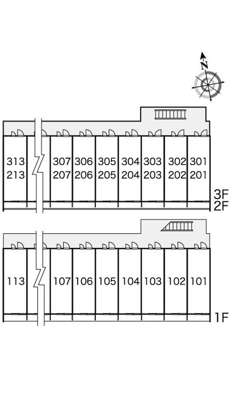 レオパレス虹 間取配置図