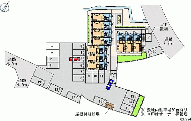 レオパレスポラリス 月極駐車場