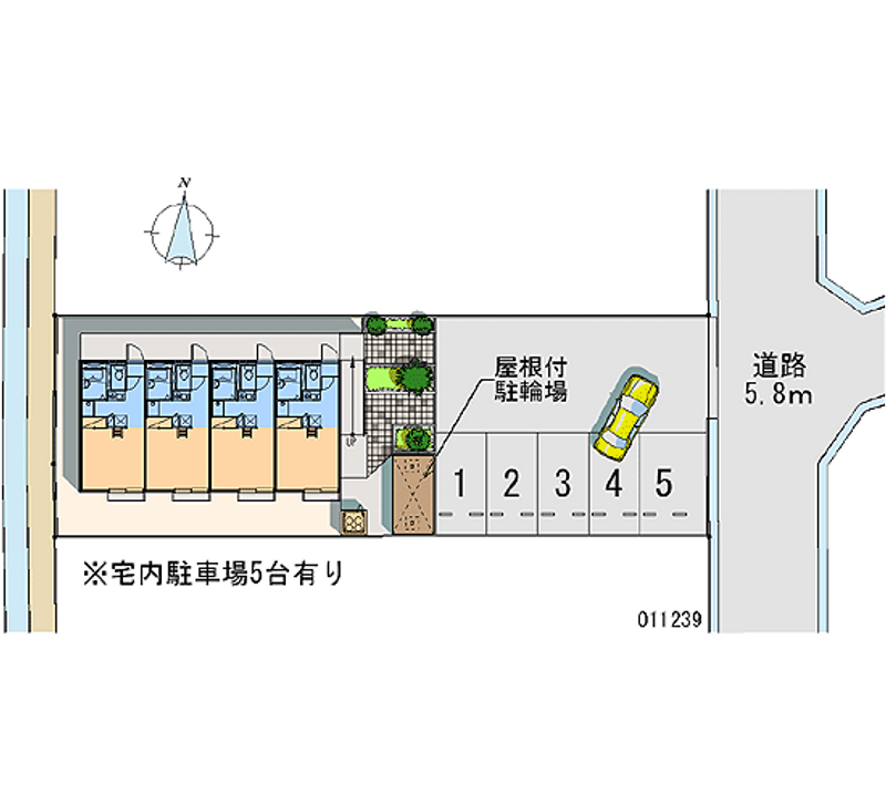 レオパレス方地西 区画図