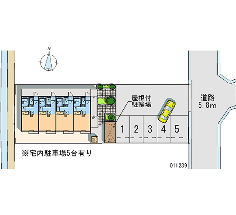 レオパレス方地西 月極駐車場