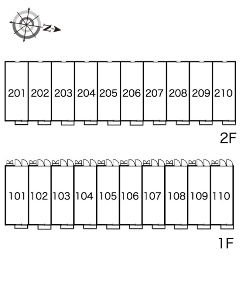 レオパレス八戸 間取配置図
