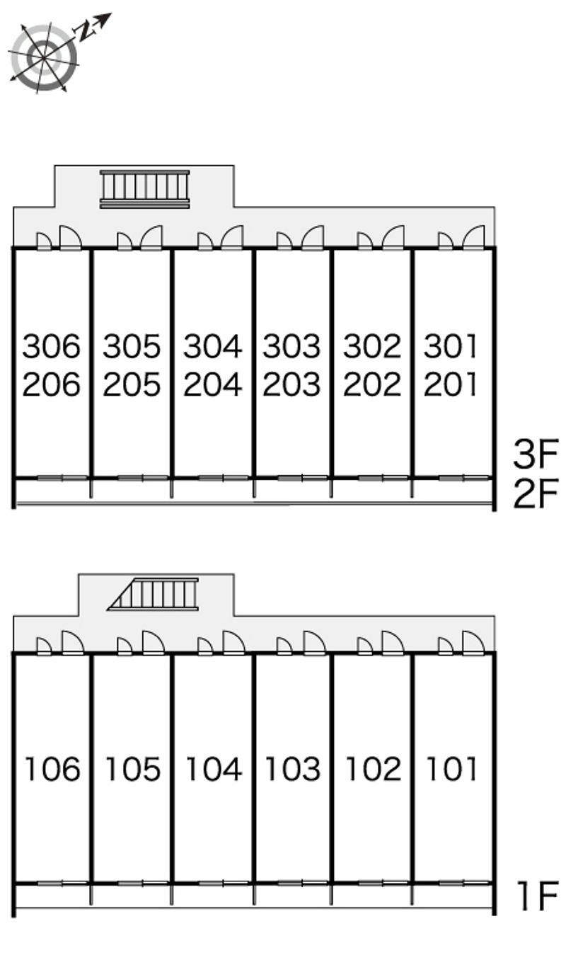 レオパレス奥畑 間取配置図