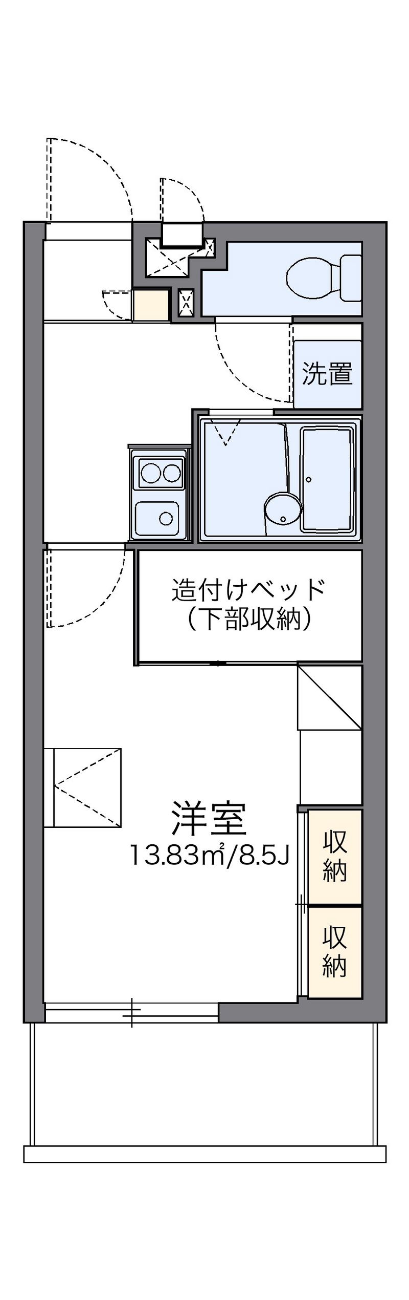 レオパレス新都心Ⅱ 間取図