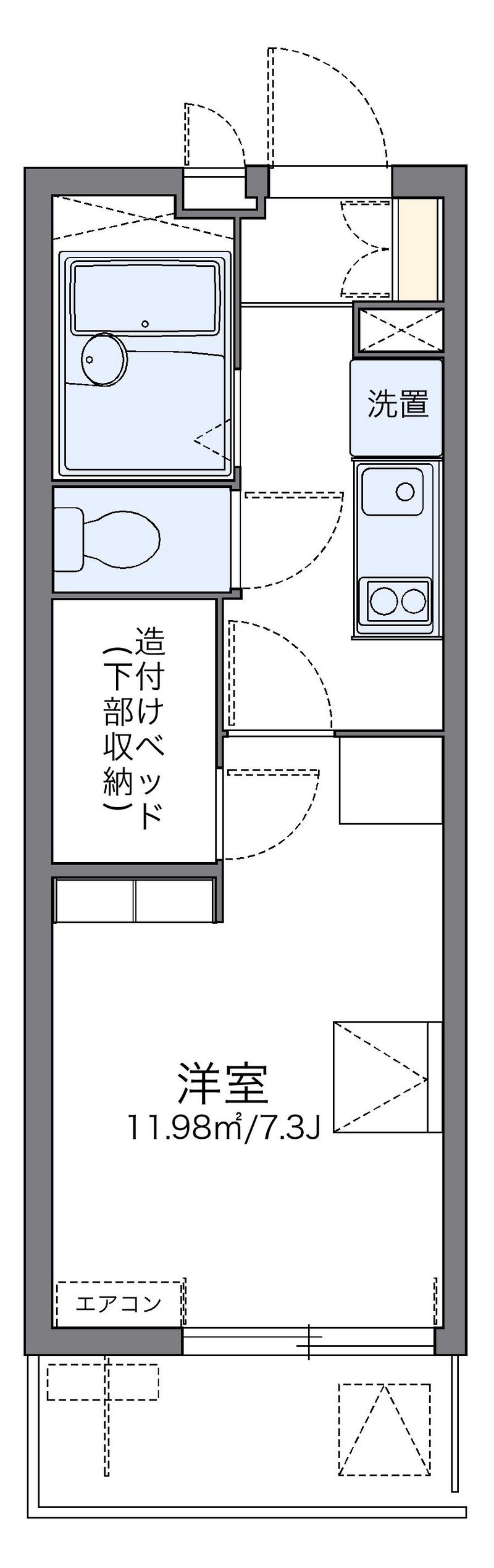 レオパレスティーケー７ 間取り