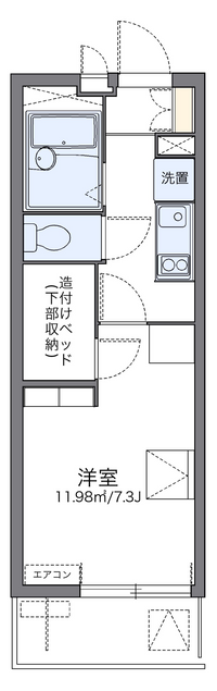 レオパレスティーケー７ 間取り図