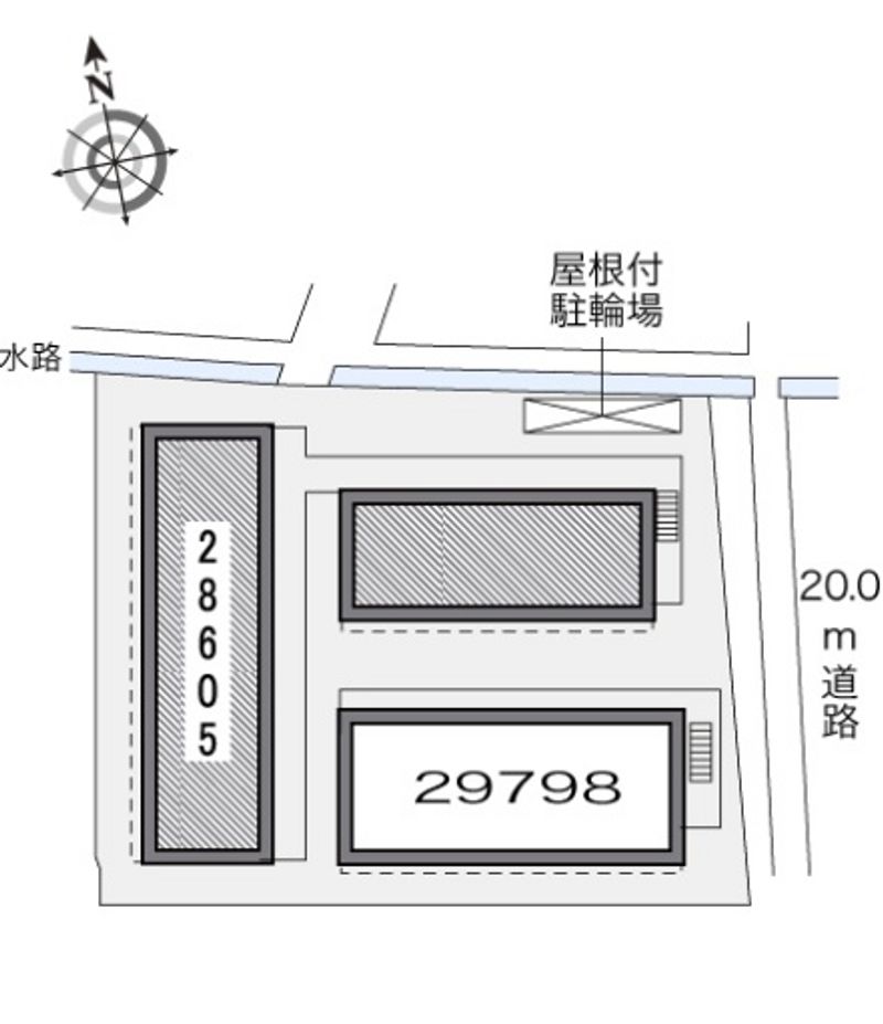 レオパレスパル北方Ⅰ 駐車場
