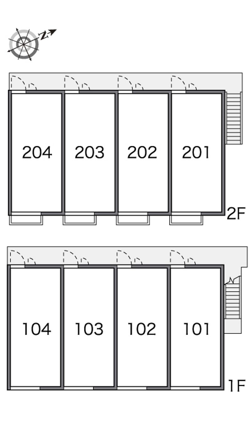 レオパレス萩の台 間取配置図