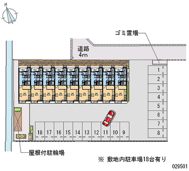 レオパレス徳富 月極駐車場